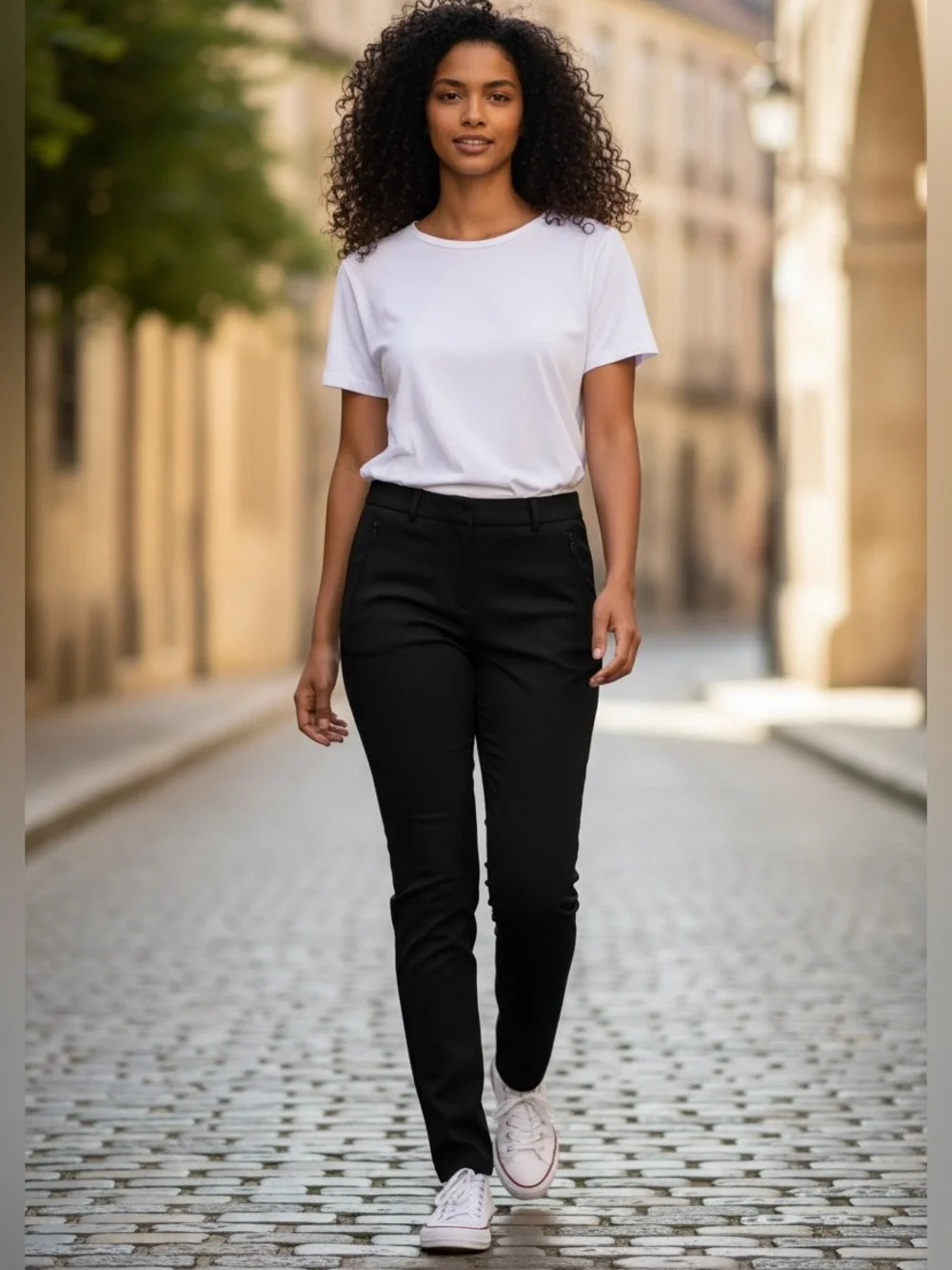Zac & Rachel Bond 18 Black Trousers Slim Leg Size 6 NWT